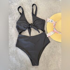 Black Cutout One-Piece Swimsuit